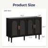 FONTOI Sideboard, Storage Cabinet with Round Handles, Sideboard Cabinet with 4 Doors for Living Room, Dining Room, Black, 47.2*13.8*29.9 - 2 of 4