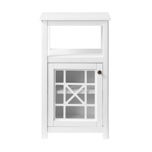 17"x29" Derby Deluxe Floor Storage Cabinet White - Alaterre Furniture: Hardwood Frame, 2-Shelf Bath Organizer - 1 of 4