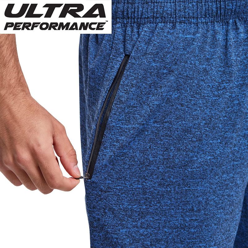 Ultra Performance 5 Pack Mens Athletic Running Shorts, Basketball Gym Workout Shorts for Men with Zippered Pockets, 3 of 7