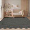 Modern Solid Scalloped Rugs for Living Room, Washable Non Slip Ultra Thin Soft Bedroom Rugs, Indoor Low Pile Large Carpet for Nursery Room - 4 of 4