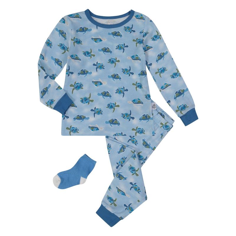 Sleep On It Infant & Toddler Boys 2-Piece Super Soft Jersey Snug-Fit Pajama Set with Matching Socks, 1 of 5