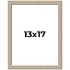 PosterPalooza | 13x17 Thin Barnwood Picture Frame, UV Acrylic, 2 Finishes - Grey and Black - 2 of 4