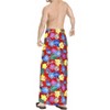LA LEELA Men's Beachwear Wrap Summer Long Hawaiian Lava Lava Regular Surfing Cover-Up Swimwear Holidays Beach Sarongs for Men One Size Red, Floral - 3 of 4