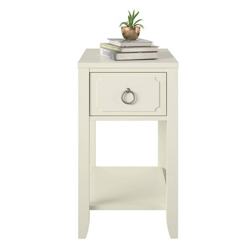 White thin on sale side table