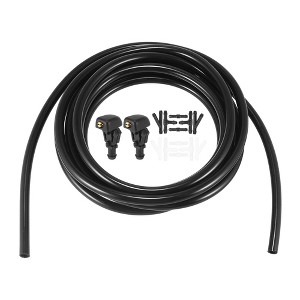 Unique Bargains Front Windshield Washer Hose Kit Fit for Infiniti QX56 with Washer Fluid Hose 3 Meter Black Pack of 15 with 12 Pcs Hose Connectors - 1 of 4