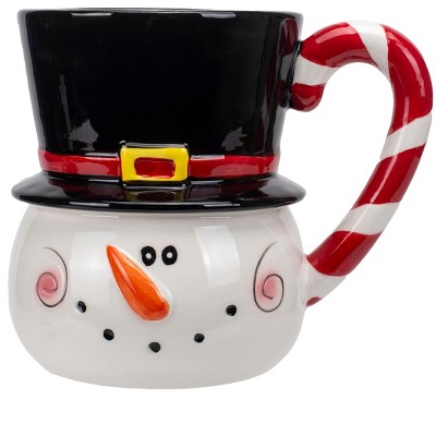100 North Snowman White 19 ounce Dolomite Ceramic Christmas Coffee Mug