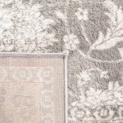 Brentwood 3' Square Gray Synthetic Hand-Knotted Area Rug