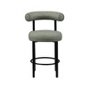 Meridian Furniture,Bordeaux Green Vegan Leather Counter Stool, Set of 2 - 2 of 4