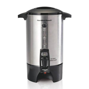 Hamilton Beach 45cup Urn 40519: Electric Coffee Maker, 1090W, Chrome Silver, 45 Cup Capacity, Aluminum, Ground Coffee Use - 1 of 4