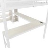 TopComfy Beds Queen Size Loft Bed with L shaped Desk Loft Bed with Wardrobe and Adjustable Shelf High Loft Bed for Kids, White, 62.99"*68.9"*179.46" - 4 of 4