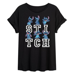 Women's - Lilo and Stitch - Stitch Poses Oversized Graphic T-Shirt - 1 of 4