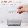 Aoibox Leakproof Travel Soap Holder Dish, Portable Soap Case for Shower, Gym, Dorm, Bathroom, Camping Essentials, Khaki - 4 of 4