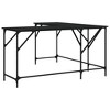 vidaXL Desk Black 58.7 in.x58.7 in.x29.5 in. Engineered Wood - 2 of 4