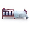 NicBex Modern Toddler Bed, Wooden Baby Bed Frame with 4 Side Guardrails and Low Rise Design for Boy and Girl - 3 of 4