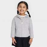 Toddler Girls' French Terry Zip-Up Hoodie - Cat & Jack™ Heather Gray