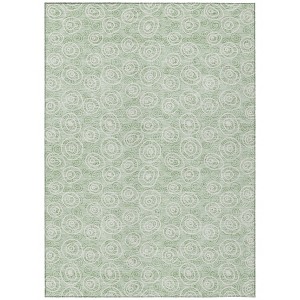 Mint Green Artichoke Green And Ivory Geometric Washable Indoor Outdoor Area Rug - 1 of 4