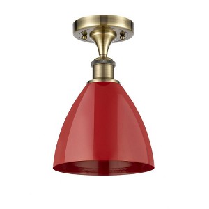 Plymouth Dome - 1 Light Semi-Flush Mount In Industrial Style-11.25 Inches Tall and 7.5 Inches Wide - 1 of 1