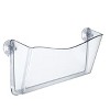 Azar Displays Clear Plastic Wall Mount File Holder with Suction Cups, 4-Pack - 2 of 4