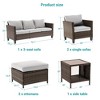 Sonkuki 6-Piece Patio Conversation Set with Side Table - 3 of 4
