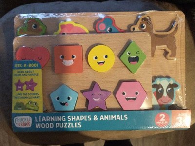 48pc Wooden Letters, Numbers, & Shapes Stamp Set - Chuckle & Roar : Target