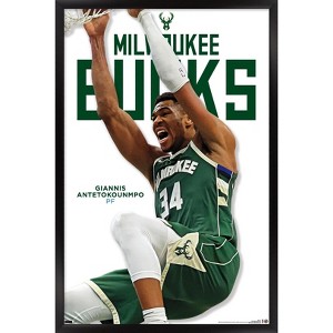 Trends International NBA Milwaukee Bucks - Giannis Antetokounmpo Feature Series 24 Framed Wall Poster Prints - 1 of 4