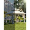 11x11 Pop Up Canopy Tent with Mosquito Netting, Outdoor Canopy Shelter Gazebo Easy Setup, Water & UV Resistant for Garden, Party, Outdoor - 2 of 4