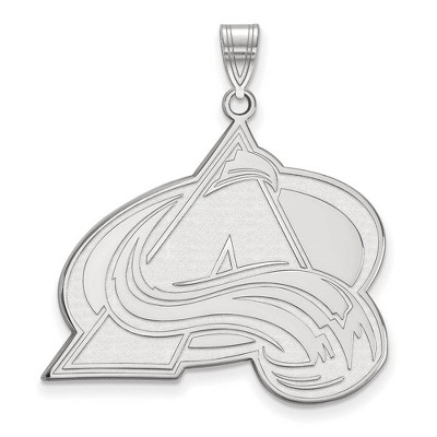 Black Bow Jewelry 10k White Gold Colorado Avalanche NHL Extra Large Pendant