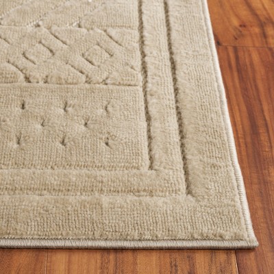 Selena Beige Geometric Synthetic 8' x 10' Area Rug