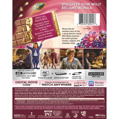 Wonka 4K Ultra HD Blu-ray for Kids