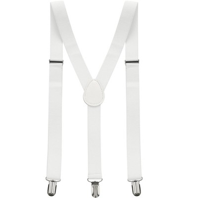 Allegra K Women's Adjustable Metal Clamp Elastic Suspenders Braces