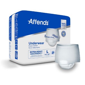 Attends Care Disposable Underwear Pull On with Tear Away Seams Large, APV30, Moderate, 72 Ct - 1 of 3