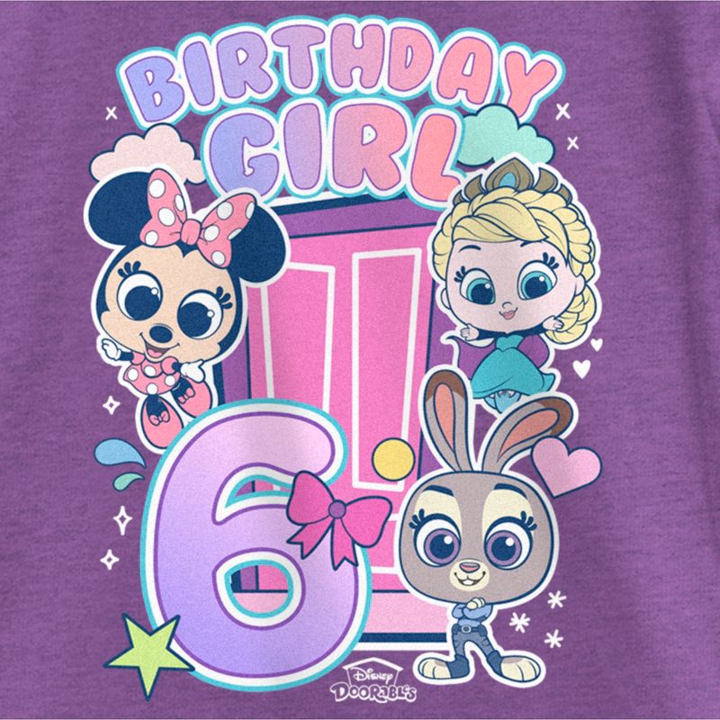 Girl's Doorables Birthday Girl 6 T-Shirt, 2 of 5