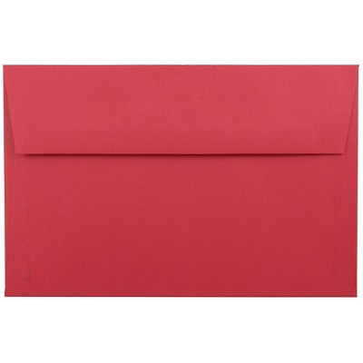 JAM Paper A9 Colored Invitation Envelopes 5.75 x 8.75 Red Recycled 14257