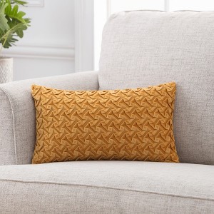 Chanasya Pleated Textured Velvet Throw Pillow Cover - 2-Piece Set - 1 of 1