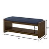Accent Bench with Lower Shelf Shoe Rack, Padded Seating Bench, Modern Compact Bed End Bench with Storage - 2 of 4