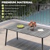 Pellebant Outdoor Dining Table Durable WPC Tabletop Aluminum Frame Patio Dining Table for Backyards Poolside Gardens - 3 of 4