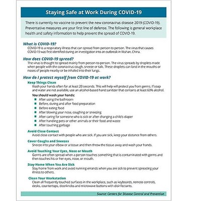 ComplyRight COVID-19-Prevention and Stress Management Handout N0075PK50