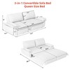 NicBex 66"/73" Pull-Out Sofa Bed with Side Storage,3-in-1 Convertible Velvet Couch Bed,Multi-Functional Queen Sleeper Sofa for Living Room,Bedroom - 3 of 4