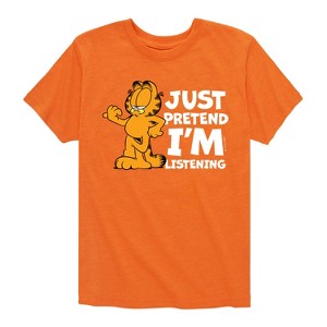 Boys' - Garfield - Pretend I'm Listening Short Sleeve Graphic T-Shirt - 1 of 4