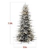 Best Choice Products 7.5ft Pre-Lit Flocked Artificial Aspen Noble Fir Christmas Tree w/2,136 Branch Tips, 400 LED Lights - Black - 2 of 4