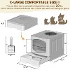 LunaLulinlk grey Extra-large foldable cat litter box with litter scoop, - 4 of 4