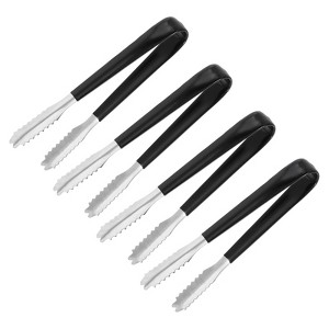 Unique Bargains Stainless Steel Mini Versatile Ice Tong for Dessert Appetizer 4 Pcs - 1 of 4