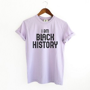 Simply Sage Market Women's I Am Black History Short Sleeve Garment Dyed Tee - 1 of 4