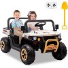 Coucheta 24V 2-Seater Ride On Dump Truck with Parent Remote Control, 4WD Battery Powered UTV for Kids, EVA Tires & Headlights - 2 of 4