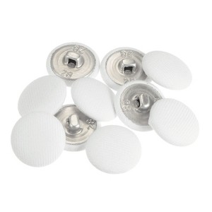 Unique Bargains Round Metal Sewing Cloth Covered Button 10 Pcs - 1 of 4