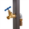 Liberty Garden LBG-693-T Steel Freestanding Industrial Garden Water Hose Stand with Brass Bib Holds up to 150' of 5/8" Hose, Bronze - 2 of 4