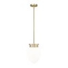 Gideon 1-Light Pendant - Vintage Chic Steel Fixture with Opal Glass Shade, Dimmable, Damp Rated - 4 of 4
