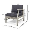 Sapphtopaz Patio Dining Chairs Outdoor Dining Chairs with Cushions, Right Arm for Garden, Backyard, Balcony - 4 of 4