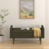 CAVINAS Teddy Fabric Pull-Open Top Ottoman Bench with Wood Legs,Rectangular Storage Ottoman for Living Room - 3 of 4