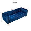 83"Modern Sofa Couch,Velvet Couch,Elegant Sofa Minimalist Design With Gold Metal Legs,3 Seater Couch For Living Room Apartment,Office-Cuddlewood - 4 of 4